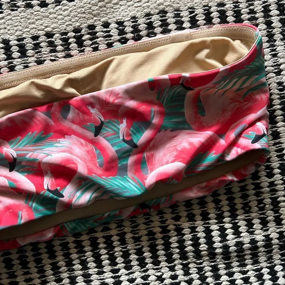 Old Navy Size large flamingo Strapless Bikini Top Swimsuit